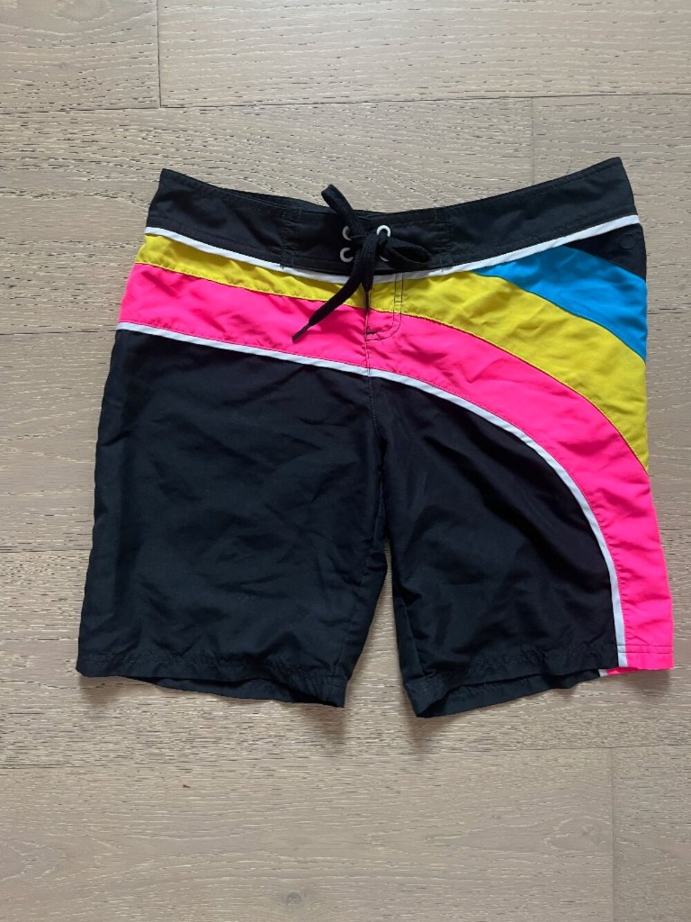 Vintage OP Retro Stripe Board Shorts Juniors 7-9